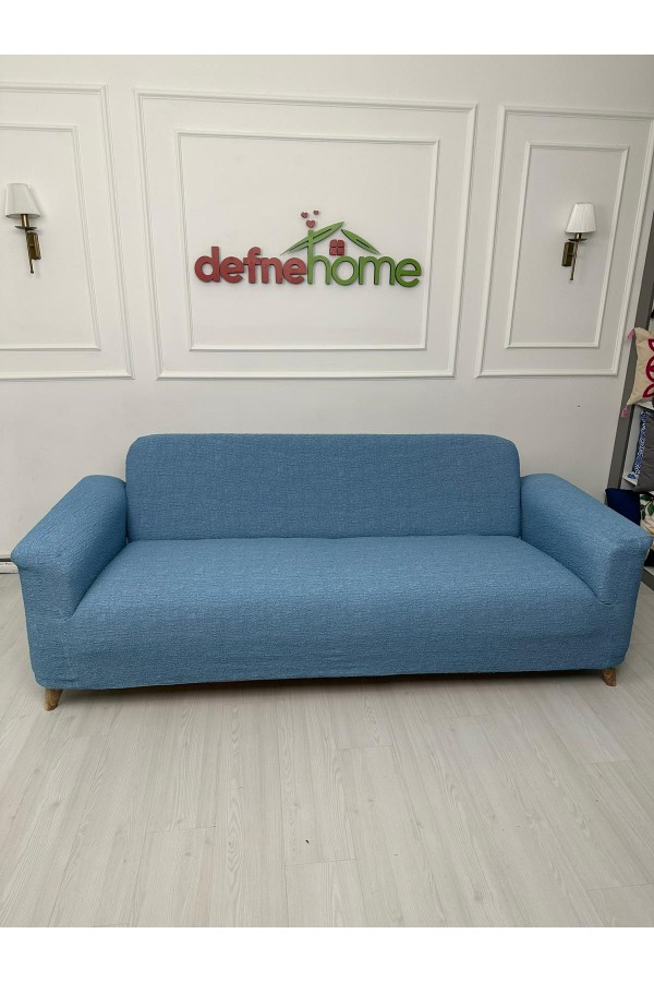 Bohem Lüks Döşemelik Mint Lastikli, Kaymayan 3-3-1-1 Takım Giydirme Koltuk Örtüsü