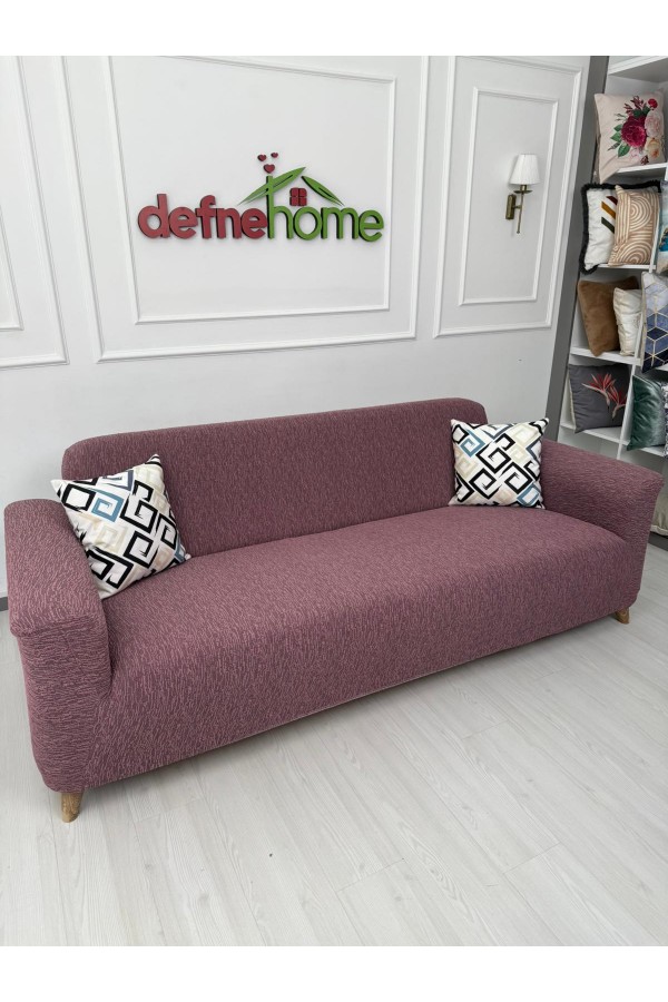 Jakar Kumaş Lastikli Kayma Yapmayan3 Kişilik Tekli Kanepe Örtüsü