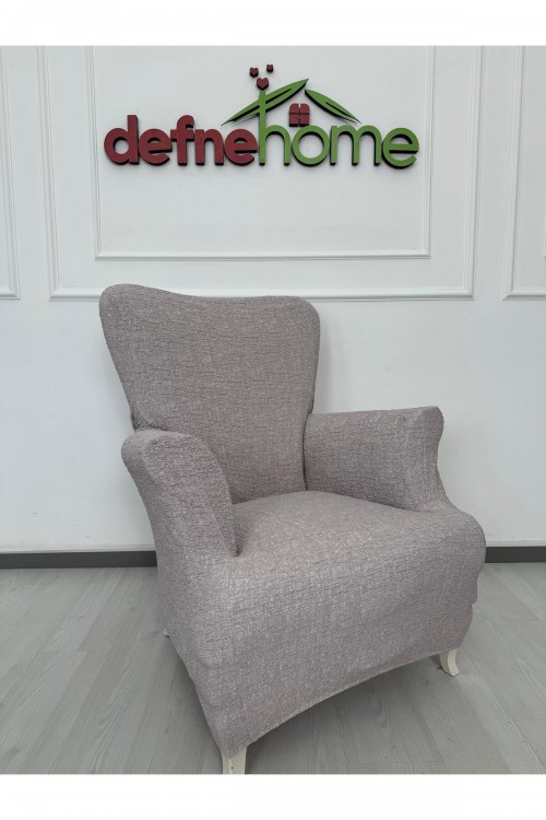 Döşemelik Kumaş Düz Keten Lastikli Kayma Yapmayan 1  Adet Berjer Koltuk Örtüsü