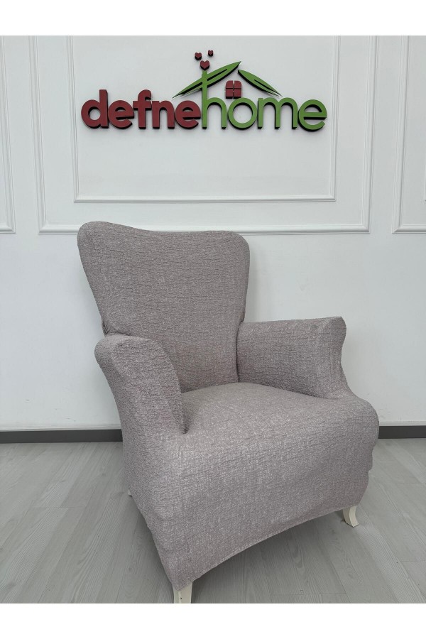 Döşemelik Kumaş Düz Keten Lastikli Kayma Yapmayan 1  Adet Berjer Koltuk Örtüsü